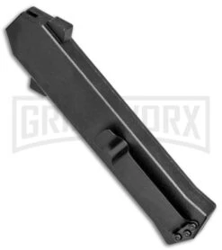 AKC F-16 Black/Stripe Inlay D/A OTF Automatic Knife - Bayo Satin Plain 8 AKC F-16 Black/Stripe Inlay D/A OTF Automatic Knife - Bayo Satin Plain -Buck Knives Sales AKC F 16 Black Stripe Inlay DA OTF Bayo Satin Plain BP 25394 jr side large