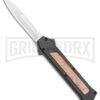 AKC F-16 Black/Wood D/A OTF Automatic Knife - Bayo Satin Plain 1 AKC F-16 Black/Wood D/A OTF Automatic Knife - Bayo Satin Plain -Buck Knives Sales AKC F 16 Black Wood DA OTF Auto Bayo Satin Plain BP 24620 jr large