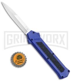 AKC F-16 Blue D/A OTF Automatic Knife - Bayo Satin Plain 9 AKC F-16 Blue D/A OTF Automatic Knife - Bayo Satin Plain -Buck Knives Sales AKC F 16 Blue DA OTF Bayo Satin Plain BP 23856 jr bottlecap large
