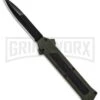 AKC F-16 OD Green D/A OTF Automatic Knife - Bayo Black Plain 1 AKC F-16 OD Green D/A OTF Automatic Knife - Bayo Black Plain -Buck Knives Sales AKC F 16 DA Bayonet OD Green Black BHQ 86948 er large