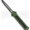 AKC F-16 Green D/A Dagger OTF Automatic Knife - Dagger Two Tone Plain -Buck Knives Sales AKC F 16 DA Dagger OTF Auto Green TT BHQ 115400 jr large