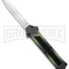 AKC F-16 OD Green Camo D/A OTF Automatic Knife - Bayo Satin Plain -Buck Knives Sales AKC F 16 DA Dagger OTF Auto OD Green Camo Satin BHQ 125319 jr large