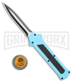 AKC F-16 Teal D/A OTF Automatic Knife - Dagger Two Tone Plain 9 AKC F-16 Teal D/A OTF Automatic Knife - Dagger Two Tone Plain -Buck Knives Sales AKC F 16 DA Dagger OTF Auto Teal TT BHQ 109160 jr bottlecap large