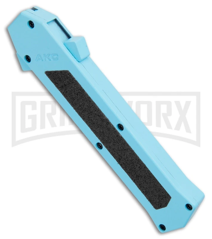AKC F-16 Teal D/A OTF Automatic Knife - Dagger Two Tone Plain 4 AKC F-16 Teal D/A OTF Automatic Knife - Dagger Two Tone Plain - Image 2