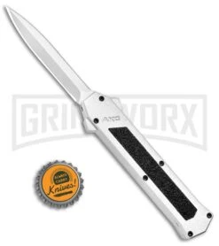 AKC F-16 White D/A OTF Automatic Knife - Dagger Satin Plain 9 AKC F-16 White D/A OTF Automatic Knife - Dagger Satin Plain -Buck Knives Sales AKC F 16 DA Dagger OTF White Satin BHQ 94221 jr bottlecap large
