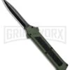 AKC F-16 Green D/A OTF Automatic Knife - Dagger Black Plain -Buck Knives Sales AKC F 16 Green DA OTF Auto Dagger Black Plain GX 33106 jr large