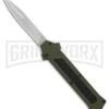 AKC F-16 OD Green D/A OTF Automatic Knife - Bayo Satin Plain -Buck Knives Sales AKC F16 OD Green DA Bayo Satin Plain BP 25690 er large