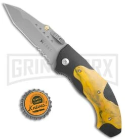 CRKT Elishewitz Horus 1151 Orange/Black Spring Assisted Knife - Bead Blast Serr 9 CRKT Elishewitz Horus 1151 Orange/Black Spring Assisted Knife - Bead Blast Serr -Buck Knives Sales CRKT Elishewitz Horus SA Orange Black BB Serr 1151 BHQ 68642 jr bottlecap large