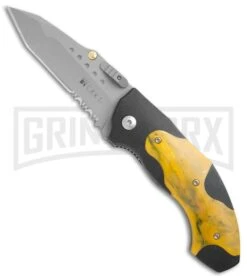 CRKT Elishewitz Horus 1151 Orange/Black Spring Assisted Knife - Bead Blast Serr