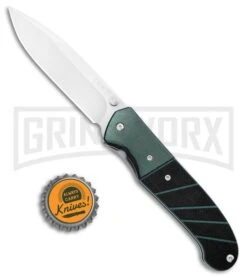 CRKT Ignitor Black & Green G10 Spring Assisted Knife - Satin Plain -Buck Knives Sales CRKT Ignitor SA Black Green G 10 Satin 6850 BHQ 4374 jr bottlecap large