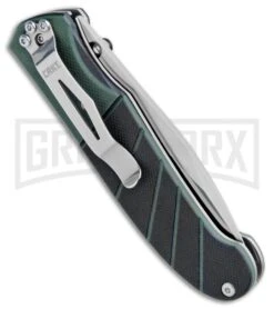 CRKT Ignitor Black & Green G10 Spring Assisted Knife - Satin Plain -Buck Knives Sales CRKT Ignitor SA Black Green G 10 Satin 6850 BHQ 4374 jr side large