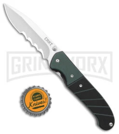 CRKT Ignitor Black & Green G-10 Spring Assisted Knife - Satin Serr 9 CRKT Ignitor Black & Green G-10 Spring Assisted Knife - Satin Serr -Buck Knives Sales CRKT Ignitor SA Black and Green G 10 Satin Serr BHQ 4147 jr bottlecap large
