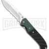 CRKT Ignitor Black & Green G-10 Spring Assisted Knife - Satin Serr -Buck Knives Sales CRKT Ignitor SA Black and Green G 10 Satin Serr BHQ 4147 jr large