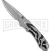 CRKT Moxie Gray/Black Spring Assisted Knife - Titanium Plain -Buck Knives Sales CRKT Merch Moxie Gray Black SA Grey Plain 1102 BHQ 18527 jr large