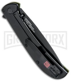 Kershaw Al Mar AM-4 Green G-10 Assisted Opening Knife - Black Plain -Buck Knives Sales Kershaw Al Mar AM 4 Green G 10 Black 2330GRNBLK BHQ 71077 jr side large