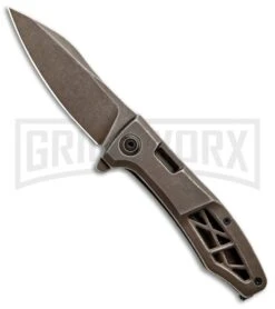 Kershaw Boilermaker Assisted Opening Frame Lock Knife Brown Stainless Steel