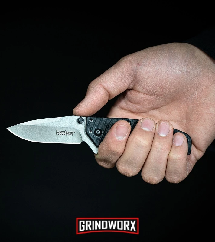 Kershaw Cryo Black G-10 Assisted Opening Knife - Stonewash Plain 5 Kershaw Cryo Black G-10 Assisted Opening Knife - Stonewash Plain - Image 3