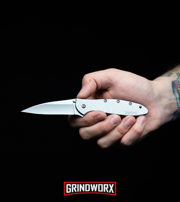 Kershaw Leek Orange Spring Assisted Knife - Bead Blast Plain 5 Kershaw Leek Orange Spring Assisted Knife - Bead Blast Plain - Image 3