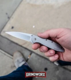 Kershaw Leek Assisted Opening Knife - Bead Blast Plain -Buck Knives Sales Kershaw Leek Assisted Opening Knife Bead Blast 1660 BHQ 0143 kp lifestyle web large 7