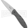 Kershaw Leek Carbon Fiber Assisted Opening Knife - Stonewash Plain -Buck Knives Sales Kershaw Leek cf sw BHQ 52168 jr large