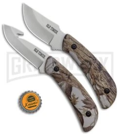 Schrade Old Timer Snowblind Camo 2-Piece Fixed Blade Hunting Knife Set -Buck Knives Sales Old Timer Snowblind Camo 2 Piece Set 1085928 BHQ 87011 jr bottlecap large