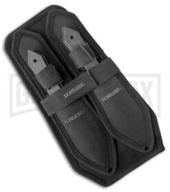 Schrade Black Stonewash Throwing Knife Set With Nylon Sheath - Set Of 6 -Buck Knives Sales Schrade 6 piece throwing set nylon sheath black sw BHQ 62109 er sheath large