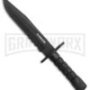 Schrade Combat Knife Black TRP Fixed Blade - Black Serr -Buck Knives Sales Schrade Combat Bayo Black SCHF6BFCP BHQ 62048 jr knife large