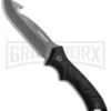 Schrade Guthook Black TPE Fixed Blade Knife - Gray Plain -Buck Knives Sales Schrade Guthook black TPE gray BHQ 62022 er large
