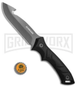 Schrade Guthook Black TPE Fixed Blade Knife - Gray Plain 9 Schrade Guthook Black TPE Fixed Blade Knife - Gray Plain -Buck Knives Sales Schrade Guthook black TPE gray BHQ 62022 er size large