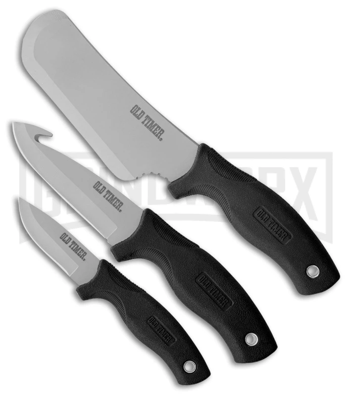 Schrade Old Timer 3-Piece Fixed Blade Hunter's Pack 3 Schrade Old Timer 3-Piece Fixed Blade Hunter's Pack