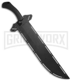 Schrade SCHMBS Priscilla Makhaira Black Bush Sword - Black Plain -Buck Knives Sales Schrade Priscilla Makhaira Bush Sword Blk Blk SCHMBSCP BHQ 67509 jr sheath large