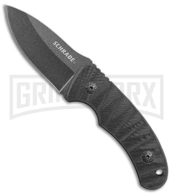 Schrade SCHF57 Black G-10 Fixed Blade Knife - Black Plain 3 Schrade SCHF57 Black G-10 Fixed Blade Knife - Black Plain