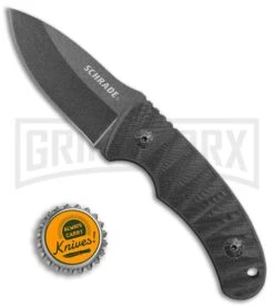 Schrade SCHF57 Black G-10 Fixed Blade Knife - Black Plain 7 Schrade SCHF57 Black G-10 Fixed Blade Knife - Black Plain -Buck Knives Sales Schrade SCHF57 full tang black G10 black BHQ 62041 er size large