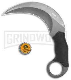Schrade Shasta Mc'Nasty Fixed Blade Karambit Knife - Gray Plain -Buck Knives Sales Schrade Shasta McNasty karambit gray BHQ 61894 jr bottlecap large