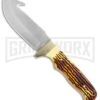Uncle Henry Guthook Delrin Stag Fixed Blade - Satin Plain 1 Uncle Henry Guthook Delrin Stag Fixed Blade - Satin Plain -Buck Knives Sales Uncle Henry Guthook fixed blade knife satin 185UHCP BHQ 67496 jr large