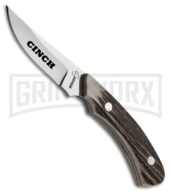 Boker Cinch Cowboy Crossdraw Brown Stag Fixed Blade Knife - Mirror Plain
