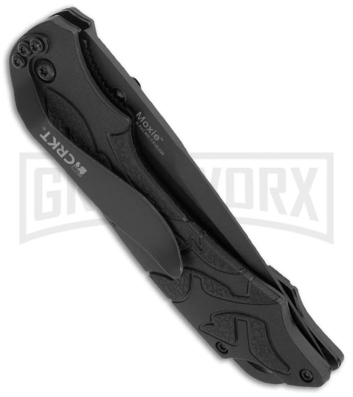 CRKT Moxie Black Spring Assisted Knife - Black Plain 4 CRKT Moxie Black Spring Assisted Knife - Black Plain - Image 2