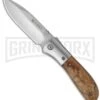 CRKT Carson Burl Wood Spring Assist Knife - Satin Plain -Buck Knives Sales crkt carson m4 02w BHQ 7647 jr large