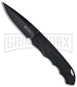 CRKT Fire Spark Black Assisted Opening Knife - Black Plain
