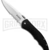 CRKT Lerch Enticer Black Spring Assisted Knife - Satin Serr -Buck Knives Sales crkt lerch enticer 1061 large