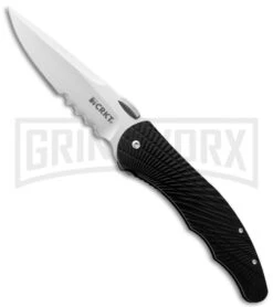 CRKT Lerch Enticer Black Spring Assisted Knife - Satin Serr