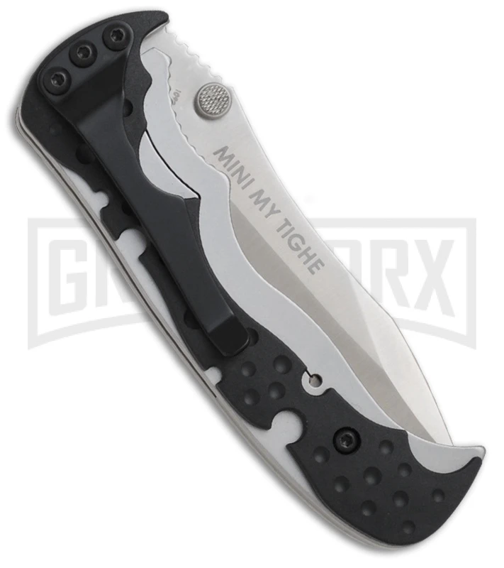 CRKT Mini My Tighe Black/Grey Spring Assisted Knife - Satin Serr 4 CRKT Mini My Tighe Black/Grey Spring Assisted Knife - Satin Serr - Image 2