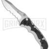 CRKT Mini My Tighe Black/Grey Spring Assisted Knife - Satin Serr -Buck Knives Sales crkt mini my tighe 1093 satin serr BHQ 1574 jr large