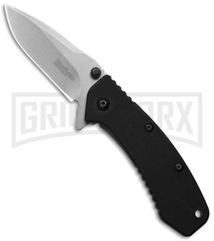 Kershaw Cryo Black G-10 Assisted Opening Knife - Stonewash Plain 3 Kershaw Cryo Black G-10 Assisted Opening Knife - Stonewash Plain
