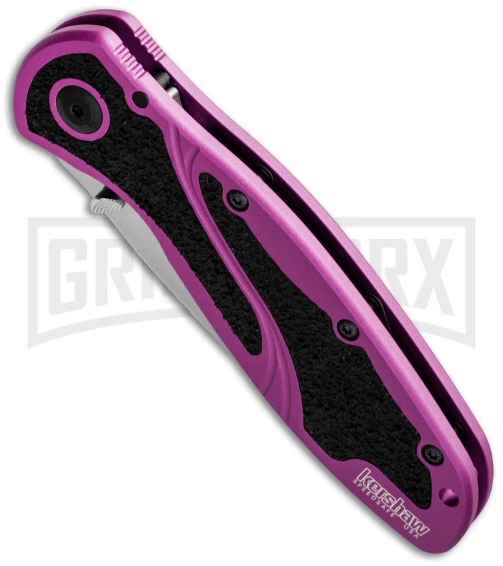 Kershaw Blur Purple Assisted Opening Knife - Tanto Stonewash Plain 4 Kershaw Blur Purple Assisted Opening Knife - Tanto Stonewash Plain - Image 2