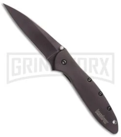 Kershaw Leek Brown Assisted Opening Knife - Brown Plain