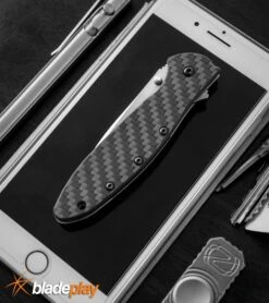 Kershaw Leek Carbon Fiber Assisted Opening Knife - Stonewash Plain -Buck Knives Sales kershaw leek cf sw 1660cf BHQ 52168 dl large