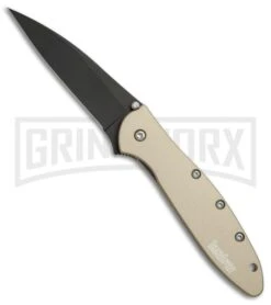 Kershaw Leek Desert Sand Assisted Opening Knife - Bead Blast Plain