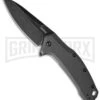 Kershaw Link Liner Lock Knife Gray Aluminum BlackWash Drop Point -Buck Knives Sales kershaw link 1776grybw cm large