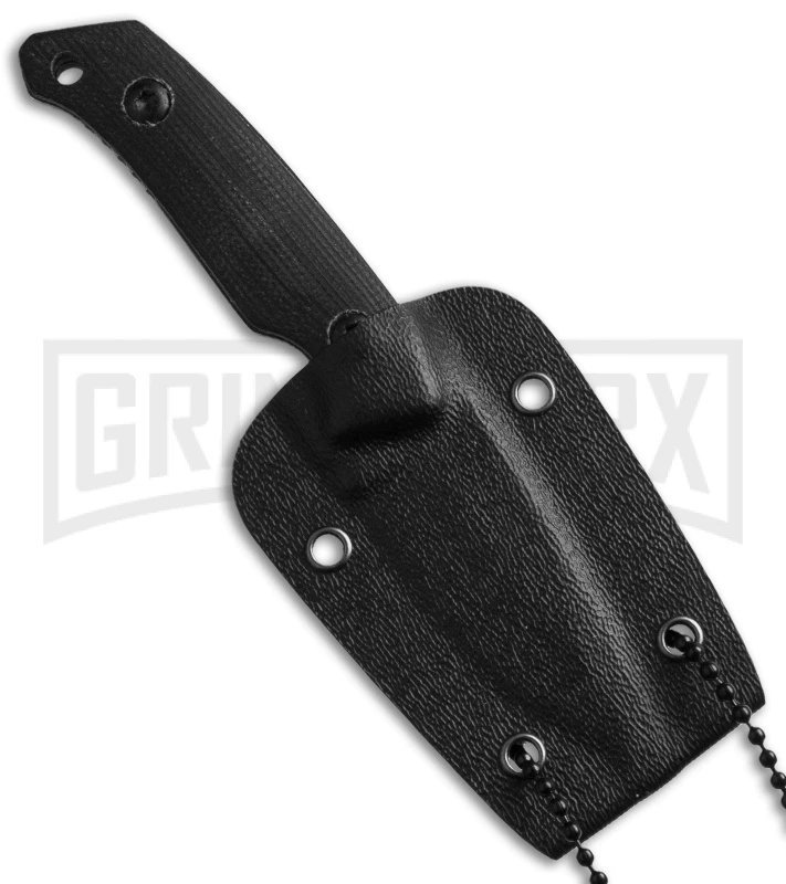 Schrade SCHF13SM Small Fixed Blade Neck Knife - Black Stonewash Plain 4 Schrade SCHF13SM Small Fixed Blade Neck Knife - Black Stonewash Plain - Image 2